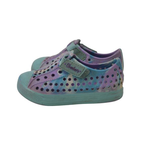 Skechers Guzman Swirl Size 5 Water Shoes Girl Blue Purple - Picture 1 of 13